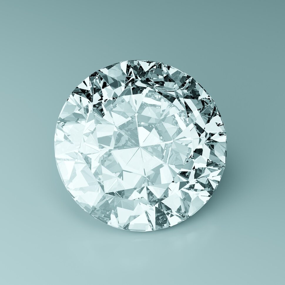 Brilliant cut diamond, precious gem jewelry