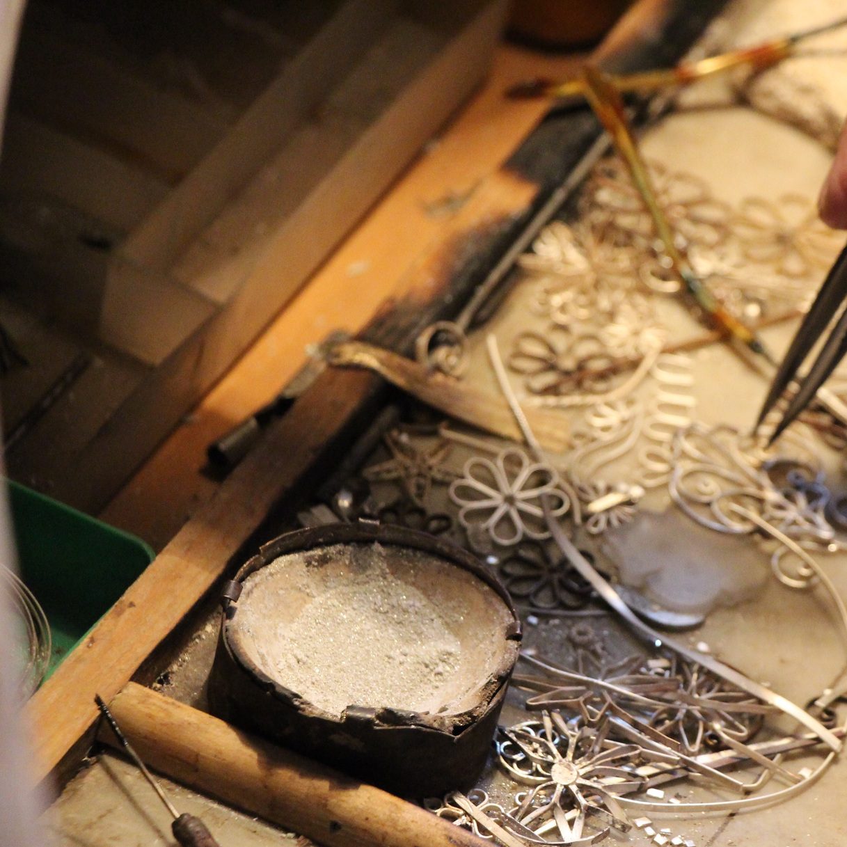 Old jeweler at work Old jeweler at work